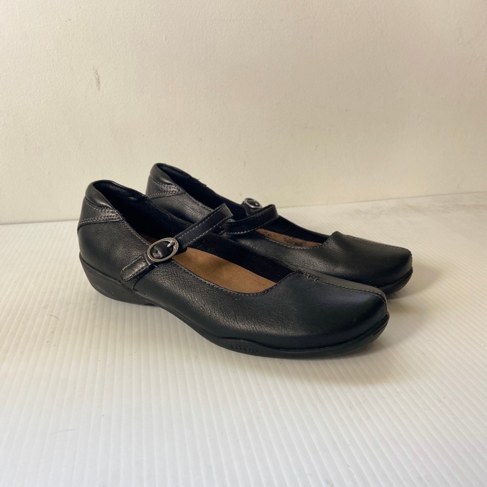 Taos Ta Dah Mary Jane Flats Shoes Black Leather Womens 9